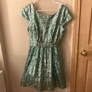Green sparkly dress!